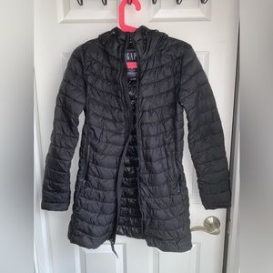 Gap Black Long Puffer Jacket